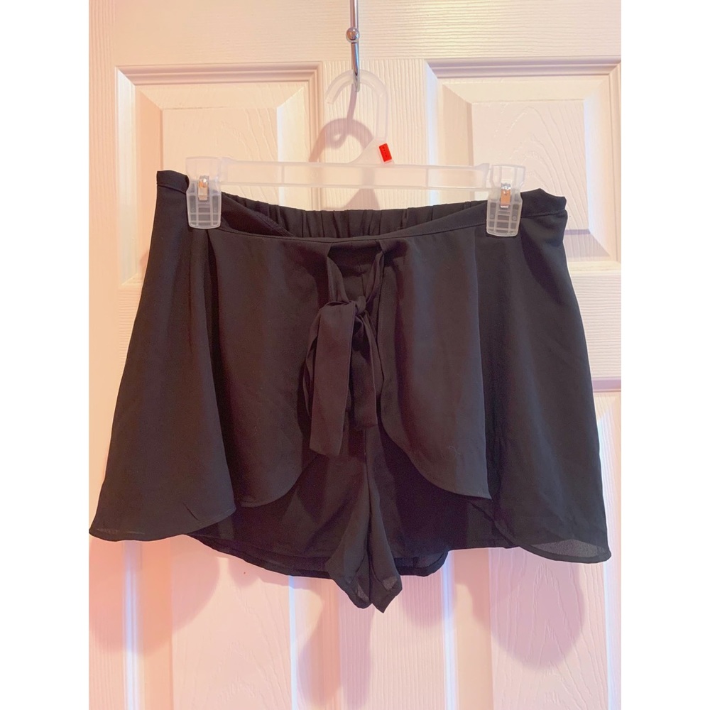 Black Flowy Shorts